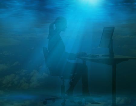 Senior Living executive below surface of the water of the talent pool